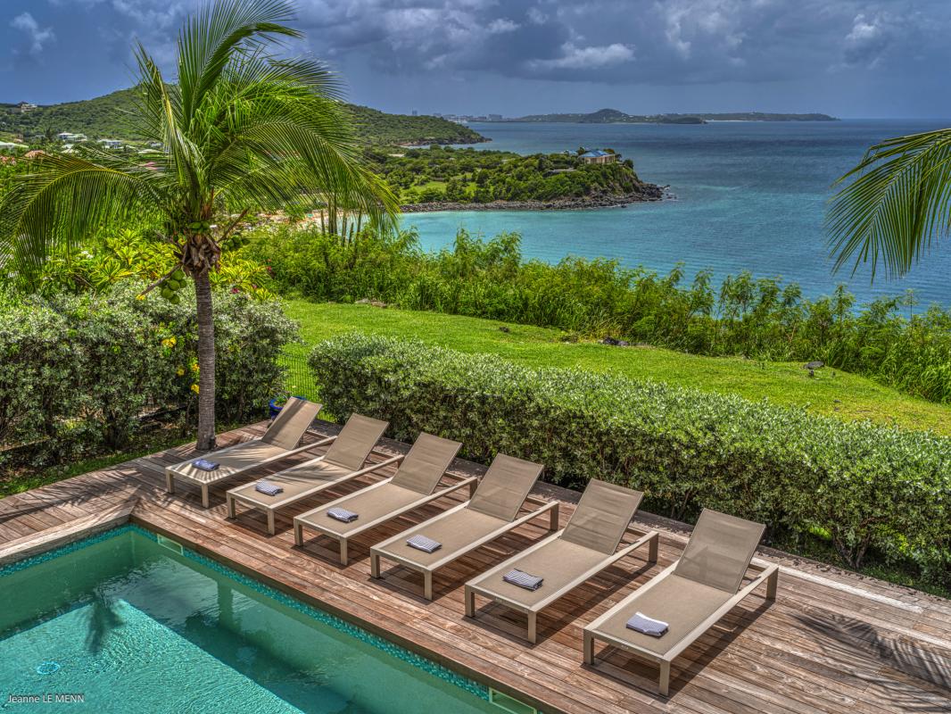 3 Villa à louer piscine vue mer Grand Case Saint Martin_piscine